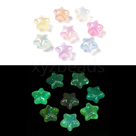 UV Plating Opaque Acrylic Beads MACR-K361-07-1