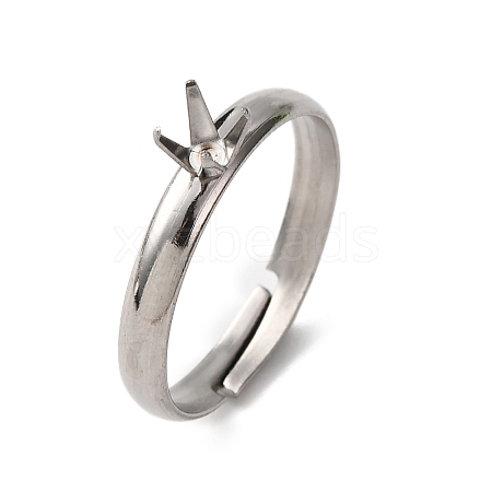 304 Stainless Steel Cuff Ring Components STAS-D372-01P-03-1