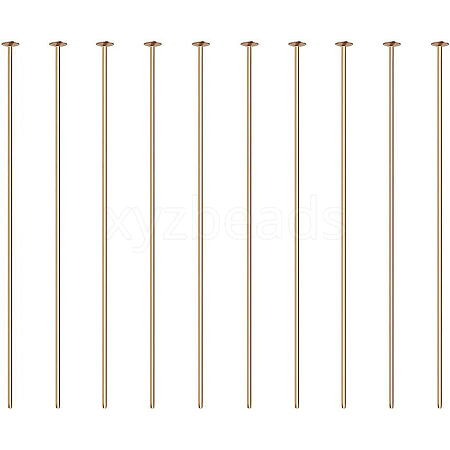 Brass Flat Head Pins KK-BC0004-01-0.7x45-1