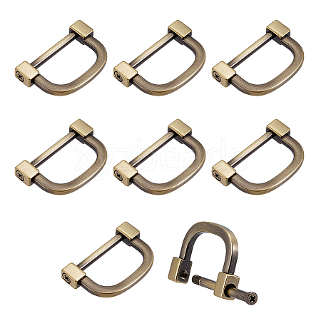8Pcs Zinc Alloy D Clasps Accessories FIND-NB0006-32-1