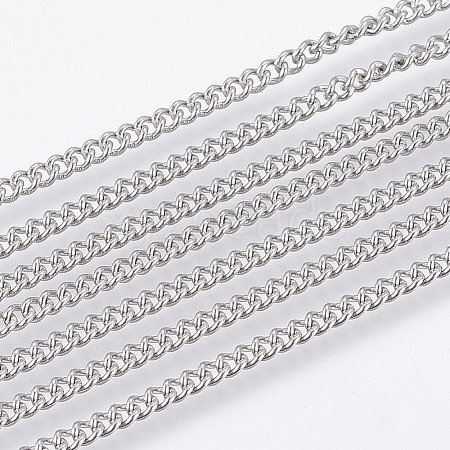 304 Stainless Steel Curb Chains CHS-F006-03B-P-1