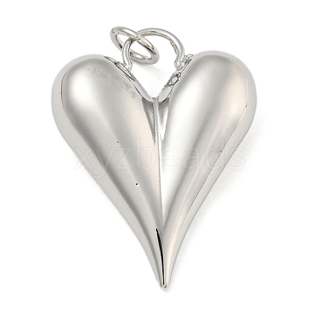 Heart Brass Pendants KK-N254-94P-1