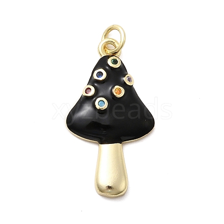 Brass Micro Pave Cubic Zirconia Pendants KK-A278-03G-04-1