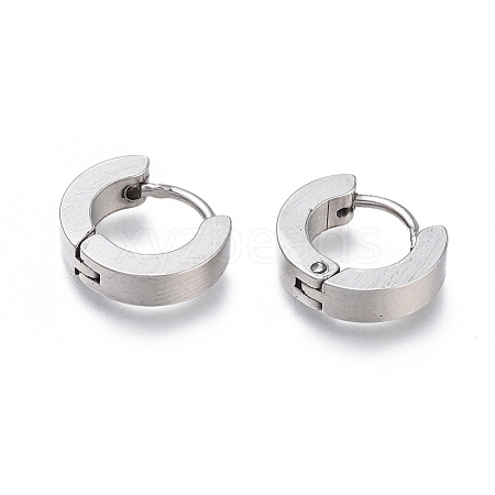 Tarnish Resistant 304 Stainless Steel Huggie Hoop Earrings X-EJEW-O087-09E-P-1