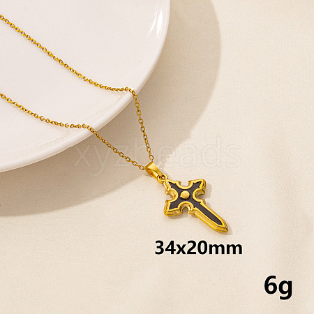 Stainless Steel Cross Pendant Necklace AR4885-2-1