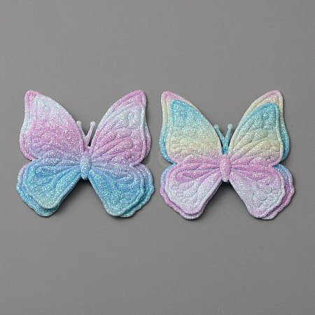 Butterfly Shape Cloth Sew on Patches Applique DIY-WH0032-89D-1