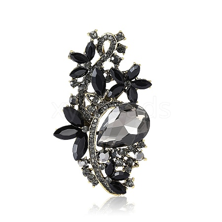 Alloy and Glass Rhinestone Brooch PW-WGC0DFD-05-1