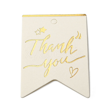 100Pcs Hot Stamping Thank You Paper Gift Tags CDIS-A007-01A-1