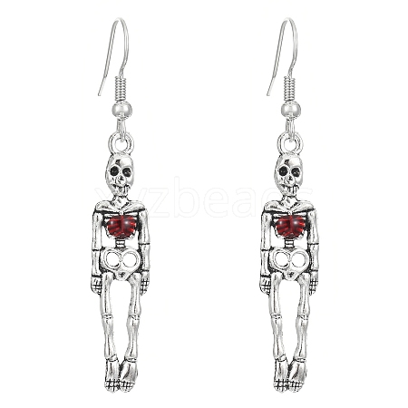 Alloy Enamel Pendant Dangle Earrings PW-WG2DBDB-04-1