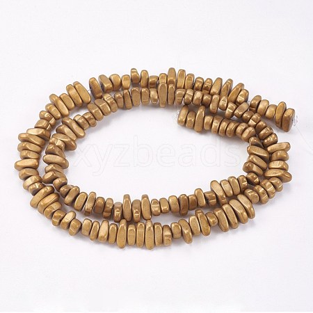 Electroplate Non-magnetic Synthetic Hematite Beads Strands X-G-P367-H-04-1