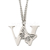 201 Stainless Steel Necklace NJEW-Q336-01W-P-3