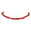 Dyed Natural Freshwater Shell Nuggets Beaded Necklaces NJEW-JN05488-01-2