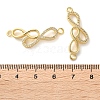 Rack Plating Brass Micro Pave Cubic Zirconia Infinity Connector Charms KK-C084-23C-G-3