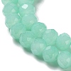 Baking Paint Imitation Jade Glass Bead Strands DGLA-A034-J8MM-A22-5