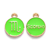 Alloy Enamel Pendants X-ENAM-S124-01A-06L-1
