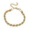 6MM 304 Stainless Steel Round Rope Chain Bracelets SA-CBA2696-25G-4