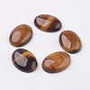Natural Tiger Eye Flat Back Cabochons X-G-G741-10x14mm-01-1