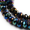 Electroplate Glass Beads Strands X-EGLA-F149-FP-10-3