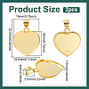2Pcs 925 Sterling Silver Pendant Cabochon Settings STER-PH0004-70A-2