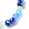 Electroplated Glass Beaded Stretch Bracelets BJEW-JB10900-5