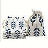 Printed Cotton Imitation Burlap Packing Pouches Drawstring Bags PW-WG7B662-12-1