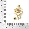 Brass Micro Pave Clear Cubic Zirconia Pendants X-KK-A303-07A-G-3