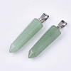 Natural Green Aventurine Point Pendants G-R220-34M-1