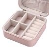 Imitation Leather Jewelry Zipper Box LBOX-T001-01B-3