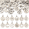  24Pcs 12 Styles 304 Stainless Steel Charms STAS-TA0002-31-9
