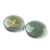 Natural Green Aventurine Carved Pendants G-H007-06E-2