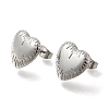 304 Stainless Steel Heart Stud Earrings for Women EJEW-S227-59P-2