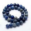 Dyed & Heated Natural Blue Aventurine Beads Strands X-G-I199-24-4mm-2