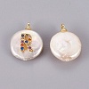 Natural Cultured Freshwater Pearl Pendants PEAR-F008-32G-R-2