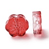 Transparent Spray Painted Glass Beads GLAA-I050-02-3