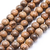 Natural African Padauk Wood Beads Strands WOOD-P011-02-4mm-1