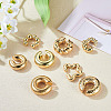 2 Sets 2 Style Adjustable CCB Plastic Cuff Earrings EJEW-TA0001-54-4