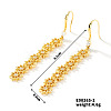 2024 Brass & Clear Cubic Zirconia Tassel Earrings LY9632-2-1