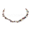 Mixed Gemstone Chips Beads Necklaces NJEW-JN04275-03-4
