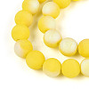 Frosted Opaque Glass Beads Strands LS-GLAA-T032-P10mm-MBB16-3
