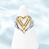 304 Stainless Steel Open Cuff Rings for Women RJEW-K321-01A-2