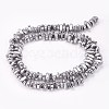 Electroplated Non-magnetic Synthetic Hematite Beads Strands G-P367-G08-2