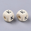 Printed Natural Wood Beads WOOD-T026-001K-2
