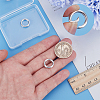 2Pcs 925 Sterling Silver Spring Gate Rings STER-AR0001-16A-3