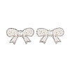 Bowknot Hotfix Rhinestone & Imitation Pearl Trimming DIY-T004-02-1