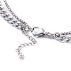 304 Stainless Steel Double Layer Necklaces NJEW-M181-03P-4