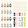 66Pcs Alloy Locking Stitch Markers HJEW-MA00053-1