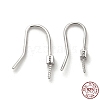 Rhodium Plated 925 Sterling Silver Earring Hooks STER-P056-14P-1