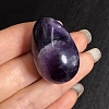 Natural Amethyst Egg Shaped Palm Stone PW23051696725-1