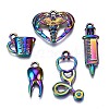 Rainbow Color Alloy Pendants PALLOY-S180-194-NR-1