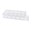 10 Grids Plastic Bead Containers with Cover CON-K002-03E-2